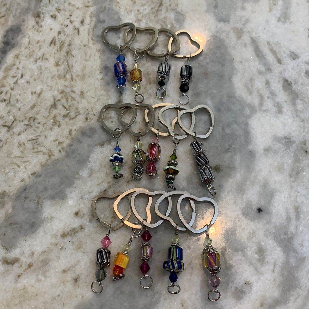 Keychain ~ #Heart Ring #Handmade #stocking stuffers